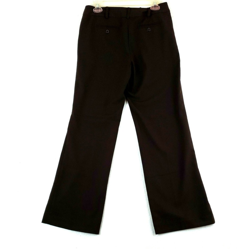 George Women 4 Dress Pants Brown Stretch Flare Mid Rise Office GL471050